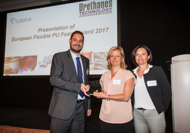 BASF presented Innovation Award by EUROPUR for Irgastab® PUR 70 